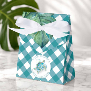 Cajas de favores para baby shower Tortuga marina t
