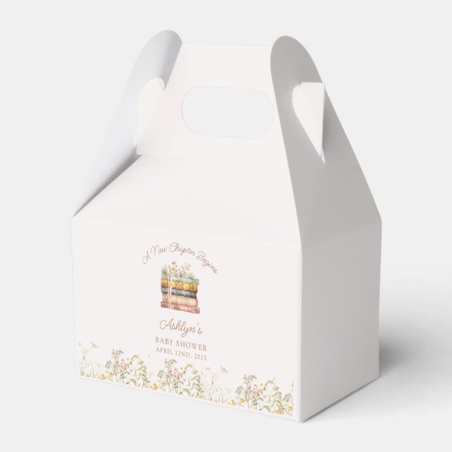 Cajas de favores para baby shower "Un nuevo capítu (Front Side)