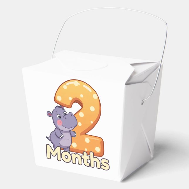 Cajas de favores para bebé de 2 meses (Anverso)