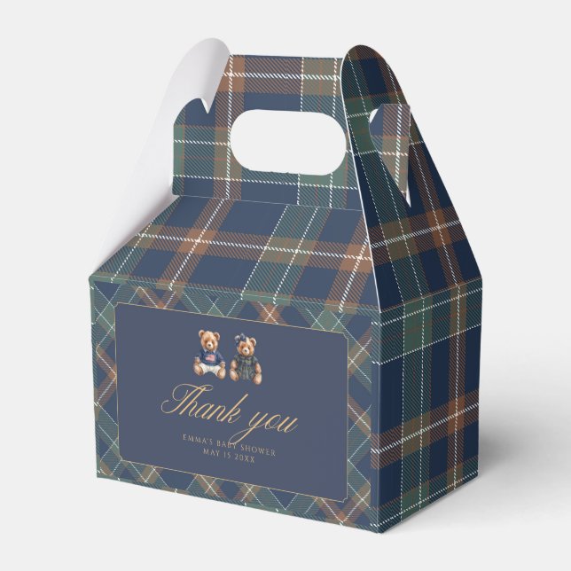 Cajas de favores para revelación de género Osito d (Front Side)