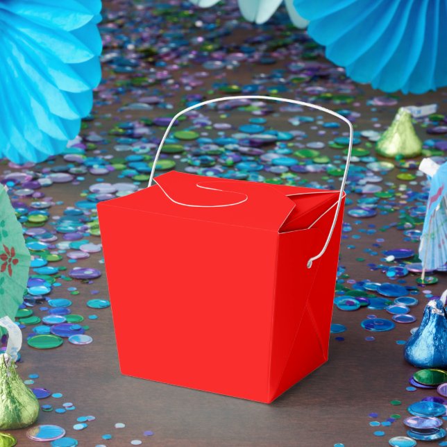 Cajas de favores rojas personalizadas – Take Out 2 (Fiesta)