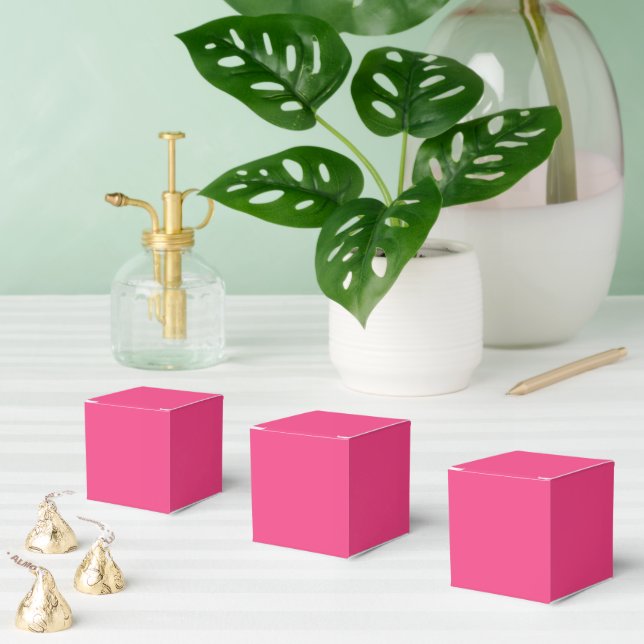 Cajas de favores rosadas personalizadas – Estilo c (Múltiple)