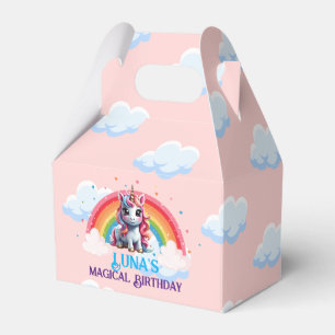 Cajas de favores Unicornio Fiesta del arcoiris