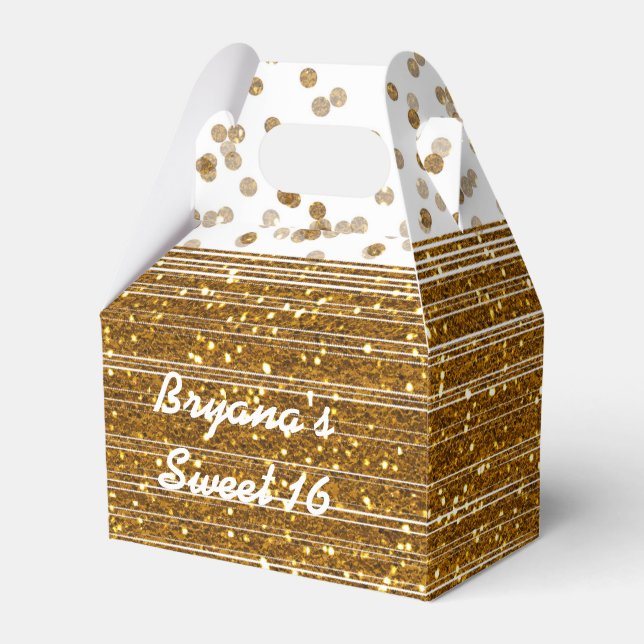 Cajas de Favoritos con Puntos de Confeti de Blanco (Front Side)