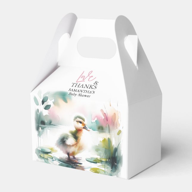 Cajas de favoritos de Baby Shower de Mallard Duck (Front Side)