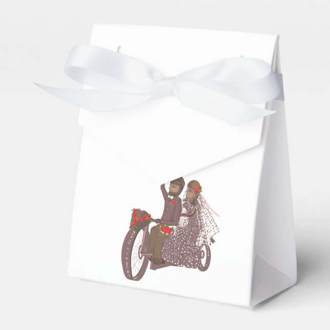Cajas de favoritos de boda de ciclismo (Front Side)