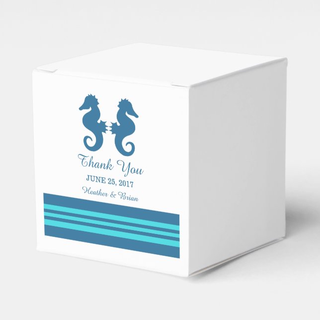 Cajas de favoritos de caballete azul turquesa náut (Costado Anverso)