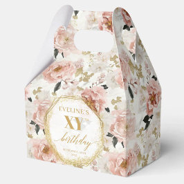 Cajas de favoritos de cumpleaños de color rosa Rub