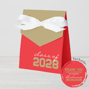 Cajas de favoritos de oro rojo y bronce