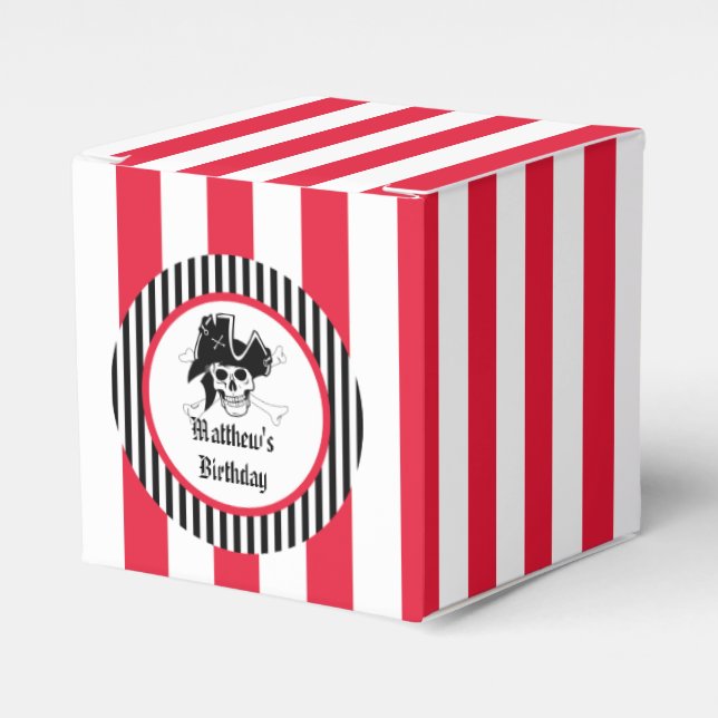 Cajas de favoritos de Personalizado de Fiesta pira (Costado Anverso)