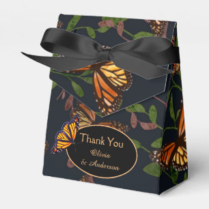 Cajas de favoritos negros de monarca de mariposa d