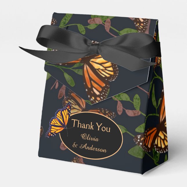 Cajas de favoritos negros de monarca de mariposa d (Front Side)