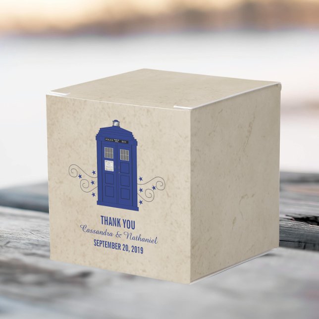 Cajas de la policía Cajas de favoritos de boda v6 (Police Box Wedding Favor Boxes)