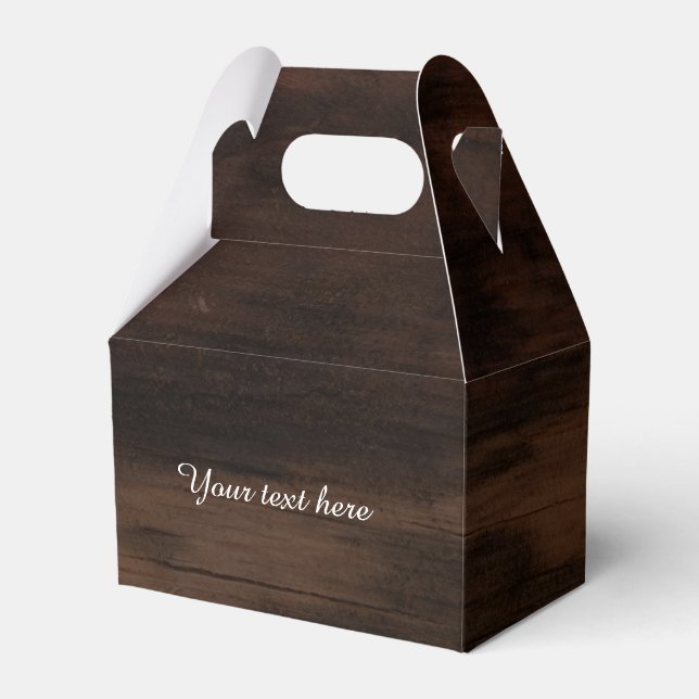 Cajas de madera rústica para regalos de cumpleaños (Front Side)