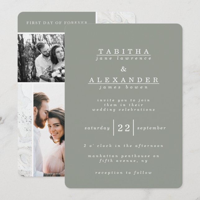 CAJAS DE MÁRMOL INVITACIÓN DE BODA (Anverso / Reverso)