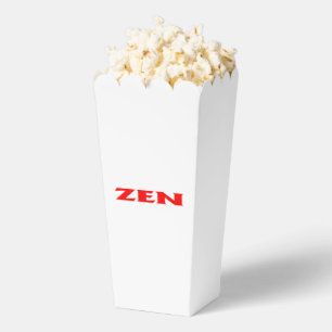 Cajas de palomitas blancas de color rojo zen