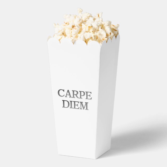 Cajas de palomitas blancas de maíz de Carpe Diem S (apareció)