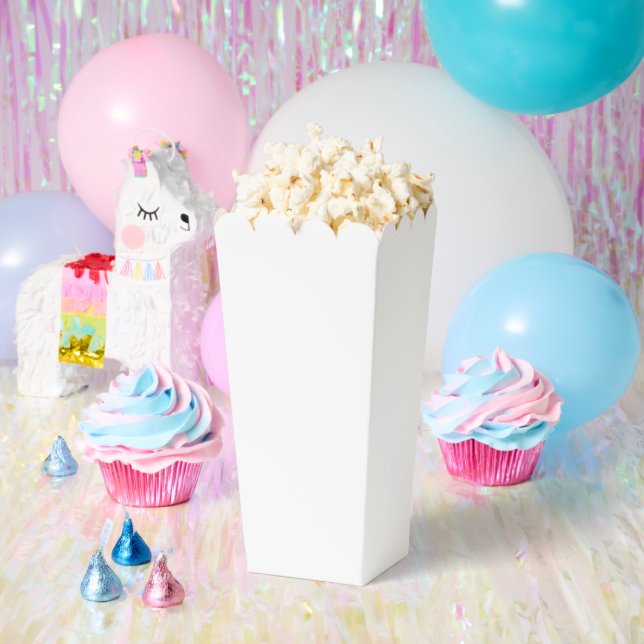 Cajas de Palomitas Blancas Desechables – Contenedo (Fiesta)