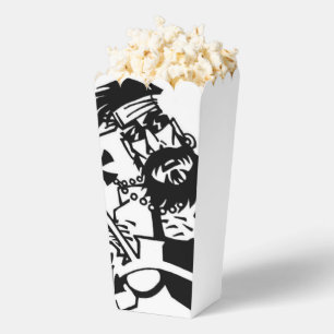 Cajas de palomitas blancas en bicicleta
