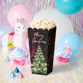 Cajas de palomitas de árbol de Navidad de terciope