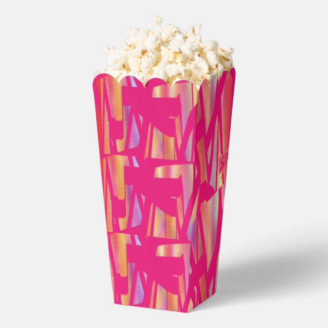 Cajas de palomitas de arte rosadas calientes (apareció)