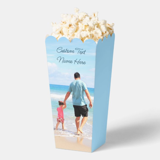Cajas de palomitas de foto personalizadas con text (apareció)