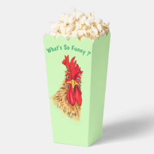 Cajas de palomitas de gallo divertidas