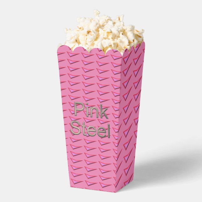 Cajas de palomitas de maíz de acero rosa (apareció)