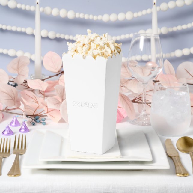 Cajas de palomitas de maíz de línea blanca zen (Boda)