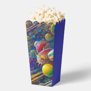 Cajas de palomitas de maíz de raza espacial