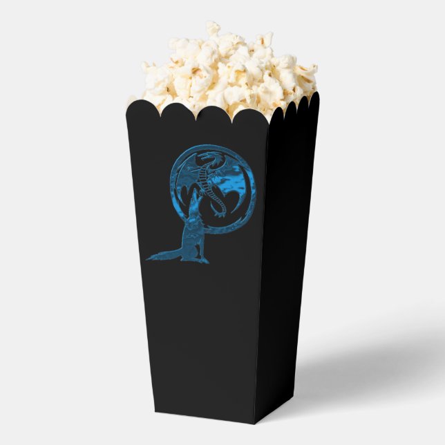 Cajas de palomitas negras Wolf y Dragon Blue (apareció)