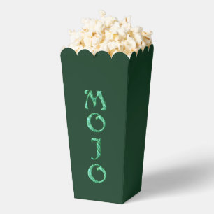 Cajas de palomitas verde verde mojo