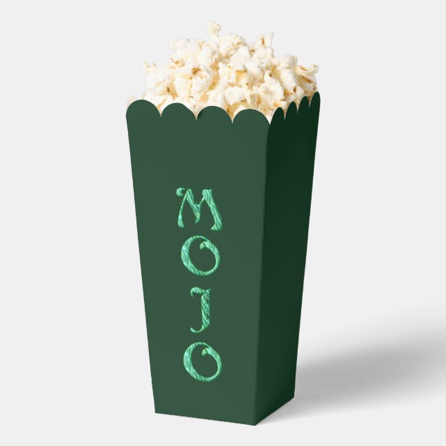 Cajas de palomitas verde verde mojo (apareció)