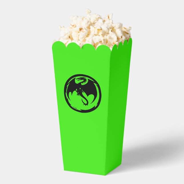 Cajas de palomitas verdes de Black Dragon (apareció)