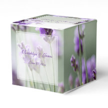 Cajas de personalizado Lavender Bohemia Favor