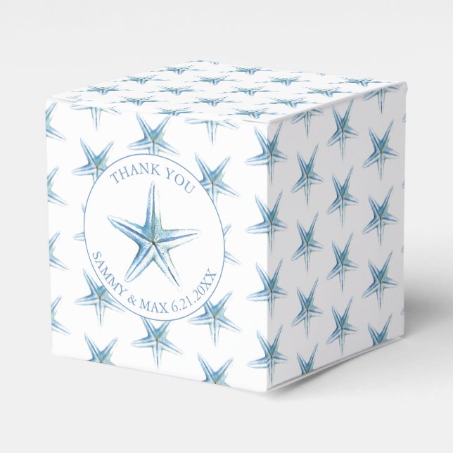 Cajas de Recuerdos de Boda en la Playa Estrellas d (Costado Anverso)
