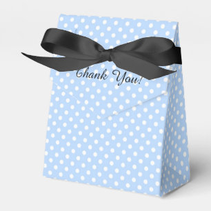 Cajas de regalo blancas con lunares azules bebé