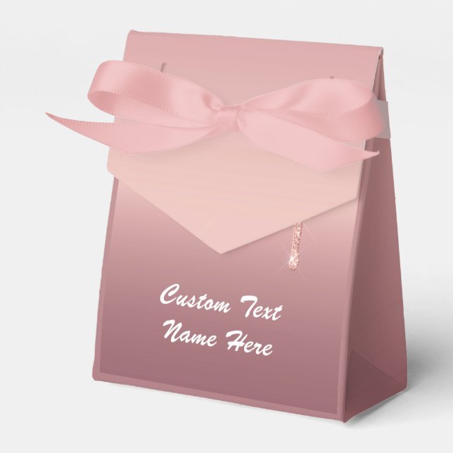 Cajas de Regalo con Purpurina de Oro Rosa Personal (Front Side)