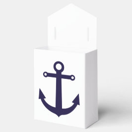 Cajas de regalo de boda azul marino con ancla náut