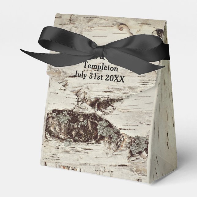 Cajas de regalo de Boda Birch Wood (Front Side)