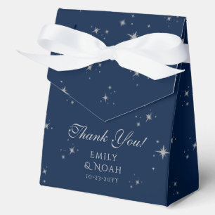 Cajas de Regalo de Boda Celestial Azul Plateado