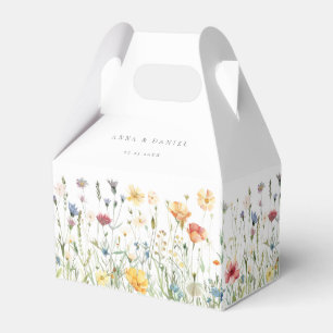 Cajas de regalo de boda de flores silvestres Paste