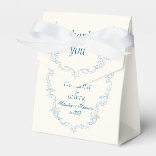 Cajas de regalo de boda personalizadas de azul pol