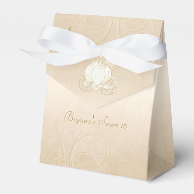 Cajas de regalo de carruaje dorado de Cenicienta b (Front Side)