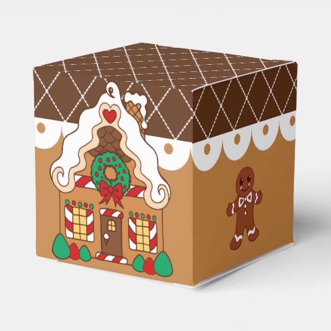 Cajas de regalo de casa de jengibre  (Reverso Costado)
