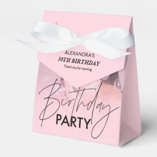 Cajas de regalo de cumpleaños con foto de gradient