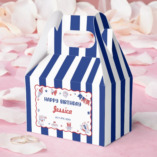 Cajas de regalo de cumpleaños con tema del 4 de ju (Boda)