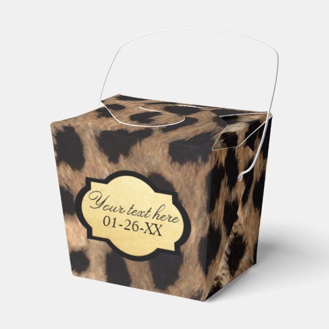 Cajas de regalo de fiesta con estampado de leopard (Front Side)