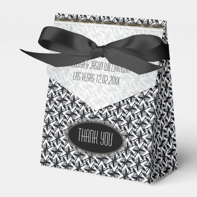 Cajas de regalo de fiesta de Batik blanco y negro  (Front Side)