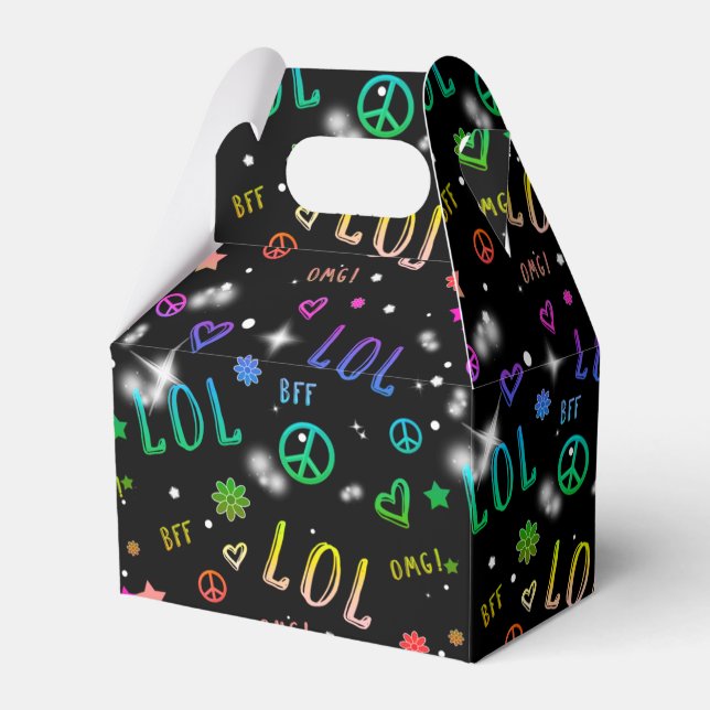 Cajas de regalo de fiesta de cumpleaños LOL Rainbo (Front Side)